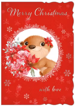 Dubbelt julkort med kuvert - Utterjul (Fraktfritt)