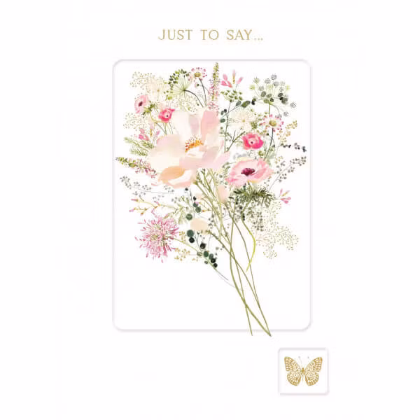 Dubbelt kort med kuvert - Just to say (Fraktfritt)