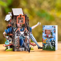 Magiskt, utvikbart gratulationskort - Alice i huset (Fraktfritt)