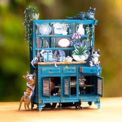 Magiskt, utvikbart gratulationskort - Kattskåpet (Fraktfritt)