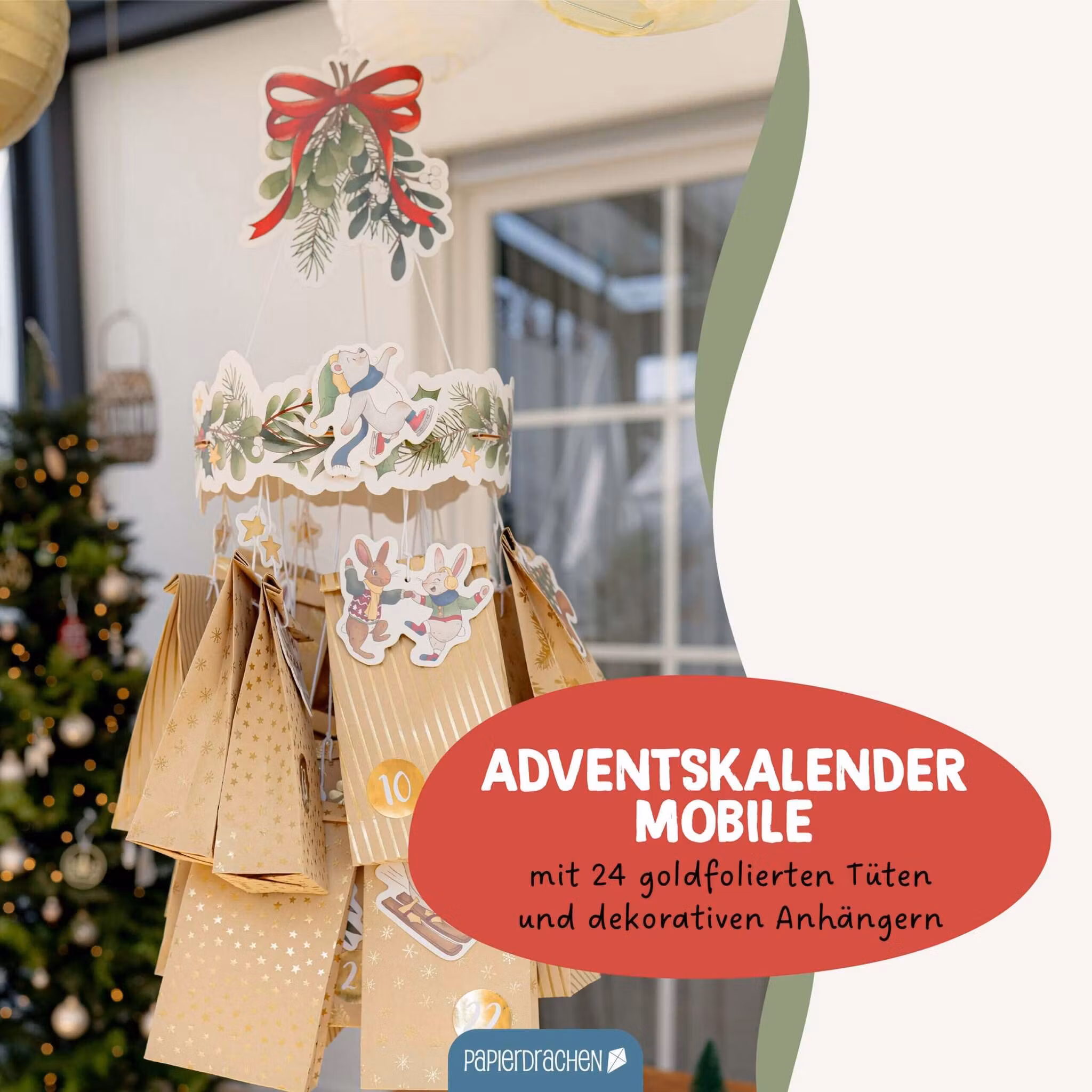 Mobil Adventskalenderpåsar som du fyller själv - Vinterdjur