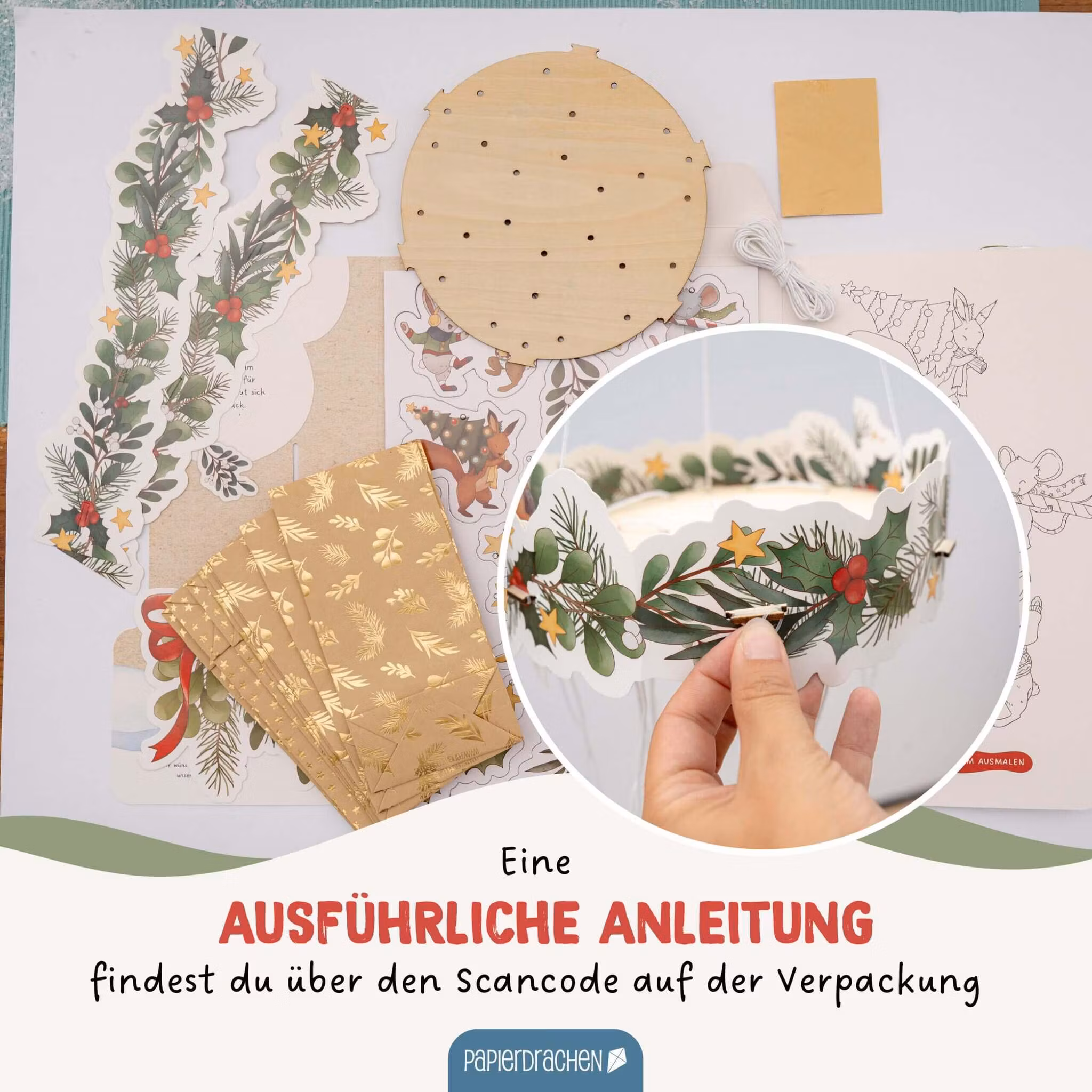 Mobil Adventskalenderpåsar som du fyller själv - Vinterdjur