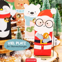 Adventskalenderpåsar som du fyller själv - Tomten och hans vänner