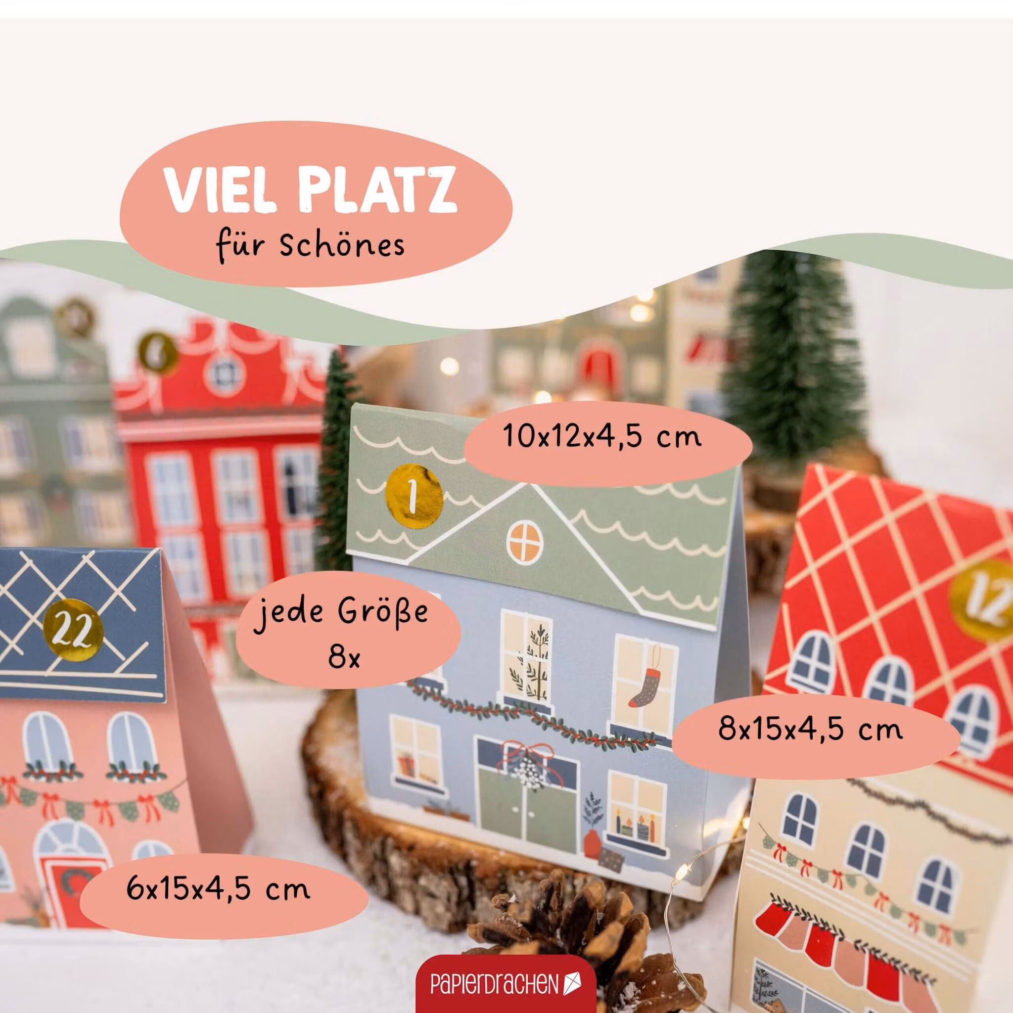Vinterbyn - Fina lådor som du kan använda som adventskalender