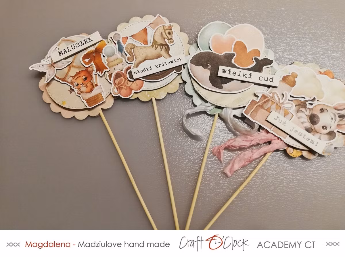 Vackra pysselpapper - Pappersdekorationer - My sweet treasure (6 ark)