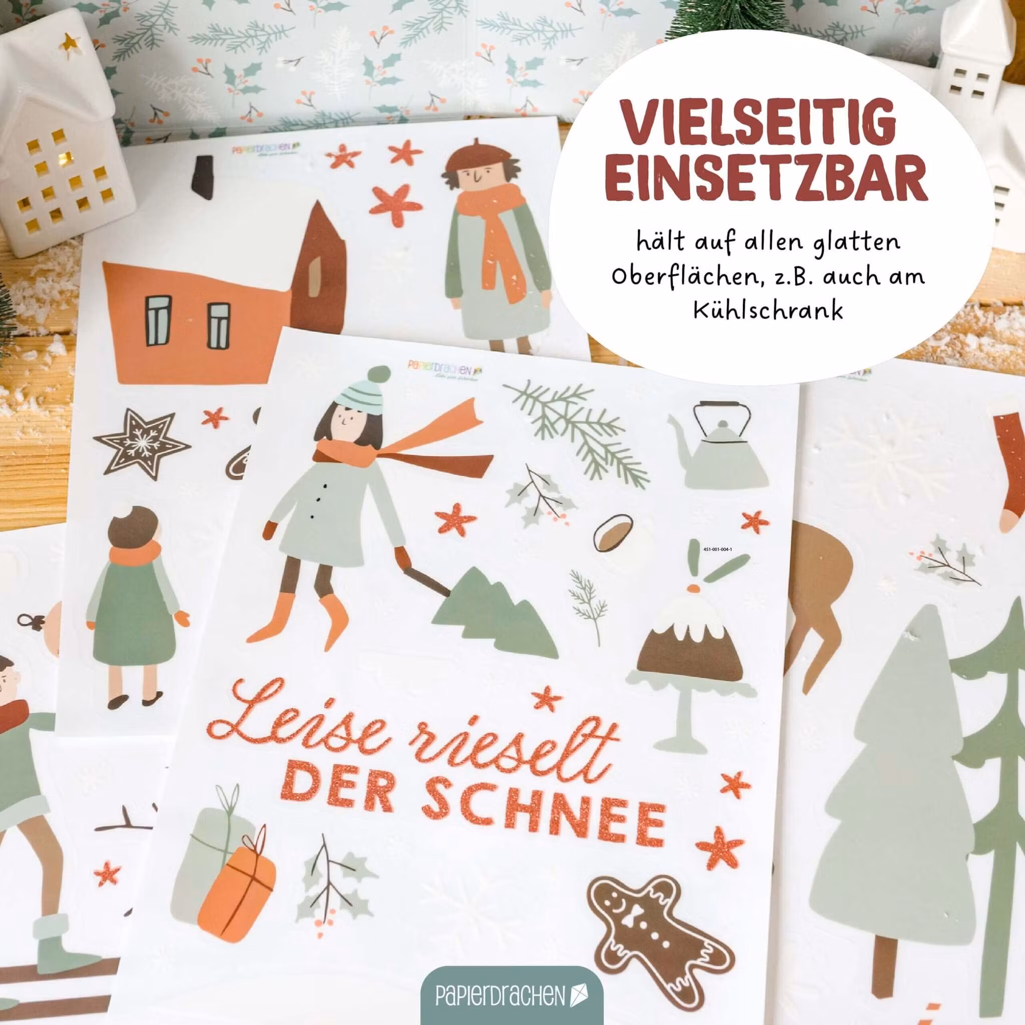 Självhäftande bilder till fönstret - Glad jul