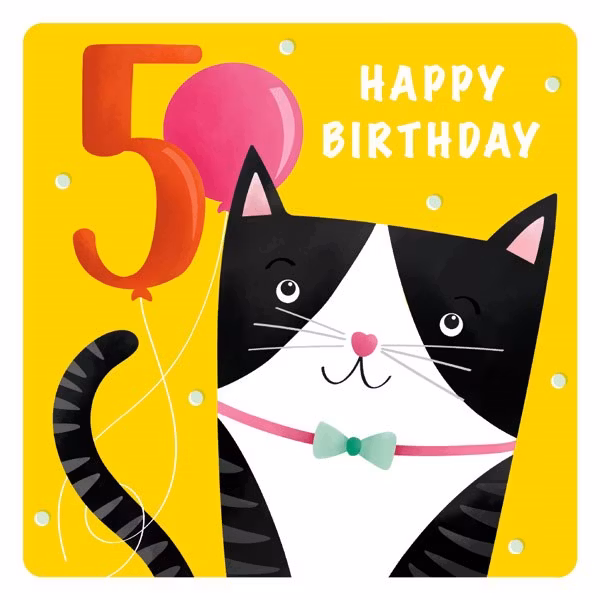 Dubbelt kort med kuvert - 5 år (Fraktfritt)