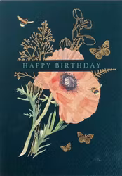 Dubbelt kort med kuvert - Blomma och fjärilar (Fraktfritt)