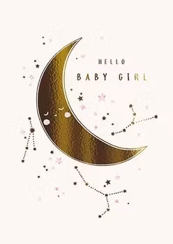 Dubbelt kort med kuvert - Starlight baby (Fraktfritt)