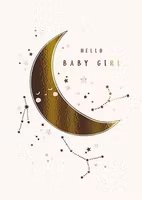 Dubbelt kort med kuvert - Starlight baby (Fraktfritt)