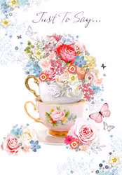 Dubbelt kort med kuvert - Blomstrande ord (Fraktfritt)