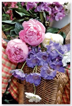 Dubbelt kort med kuvert - Härliga grattisblommor (Fraktfritt)