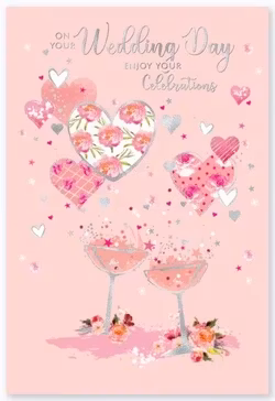 Dubbelt kort med kuvert - Skål för våra hjärtan (Fraktfritt)