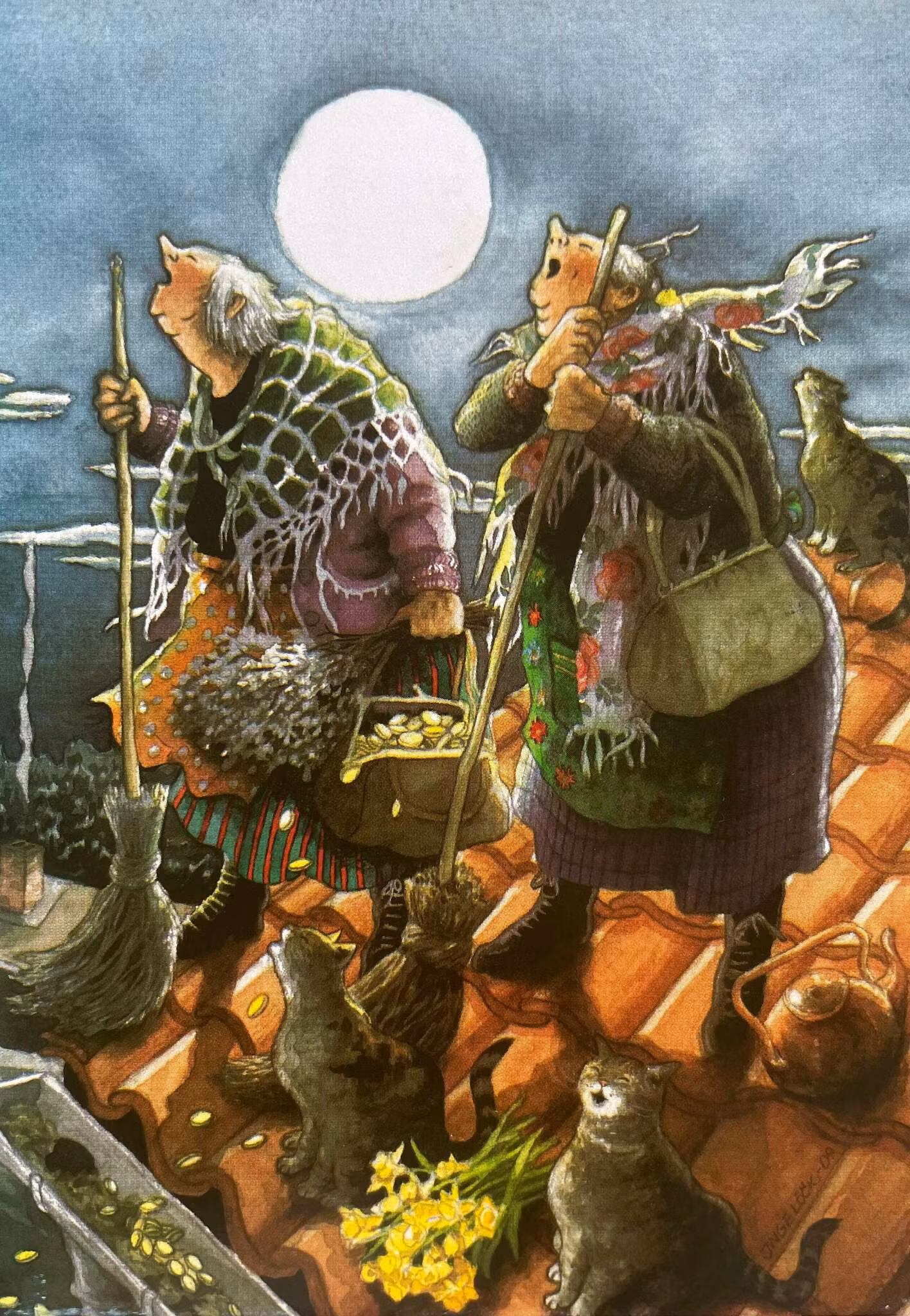 Enkelt Kort - Lyckliga damer - Påsk (Fraktfritt)