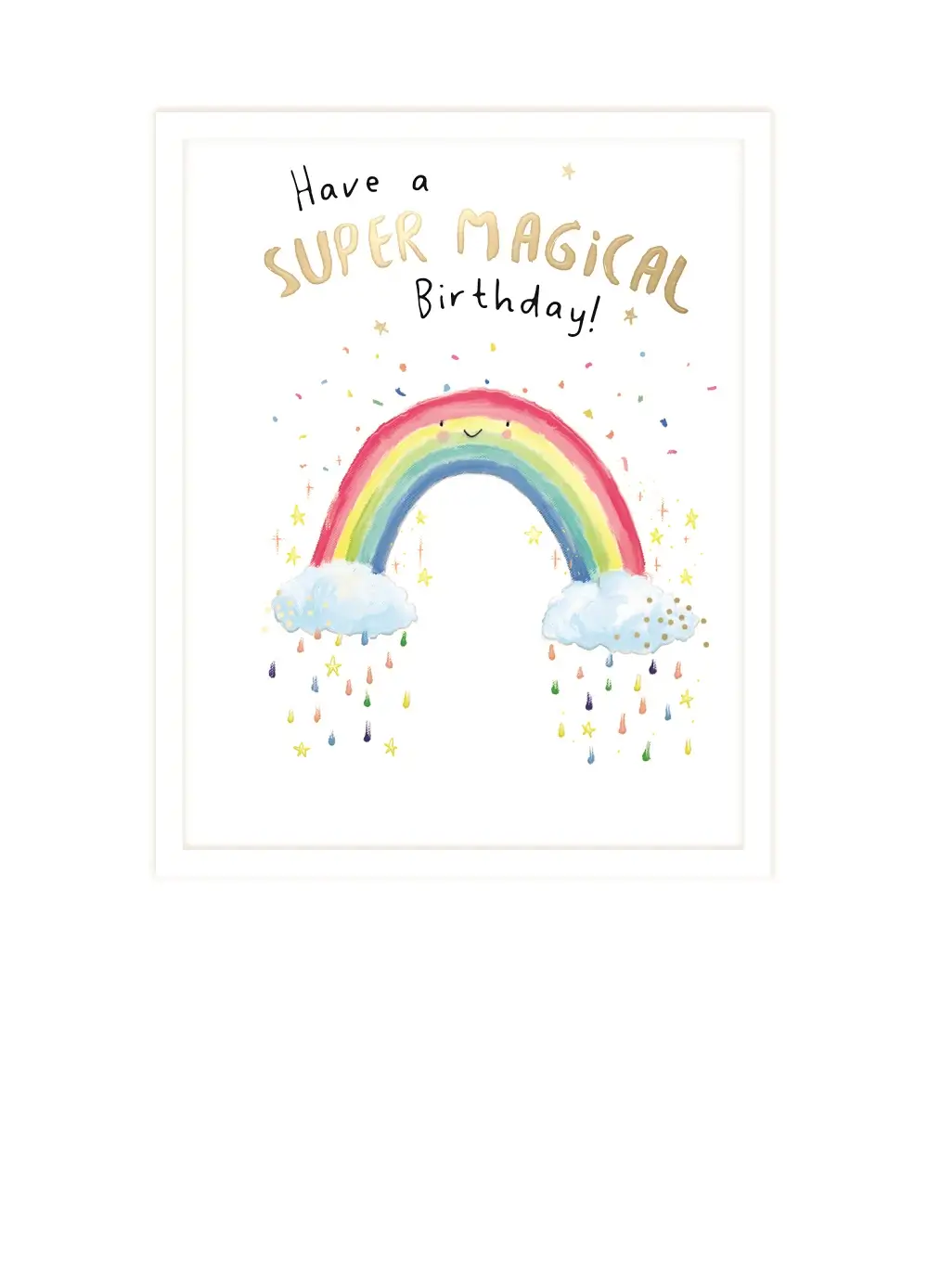 Dubbelt kort med kuvert - Magisk födelsedag (Fraktfritt)