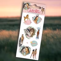 Tatueringar - Hästar med glitter (Fraktfritt)