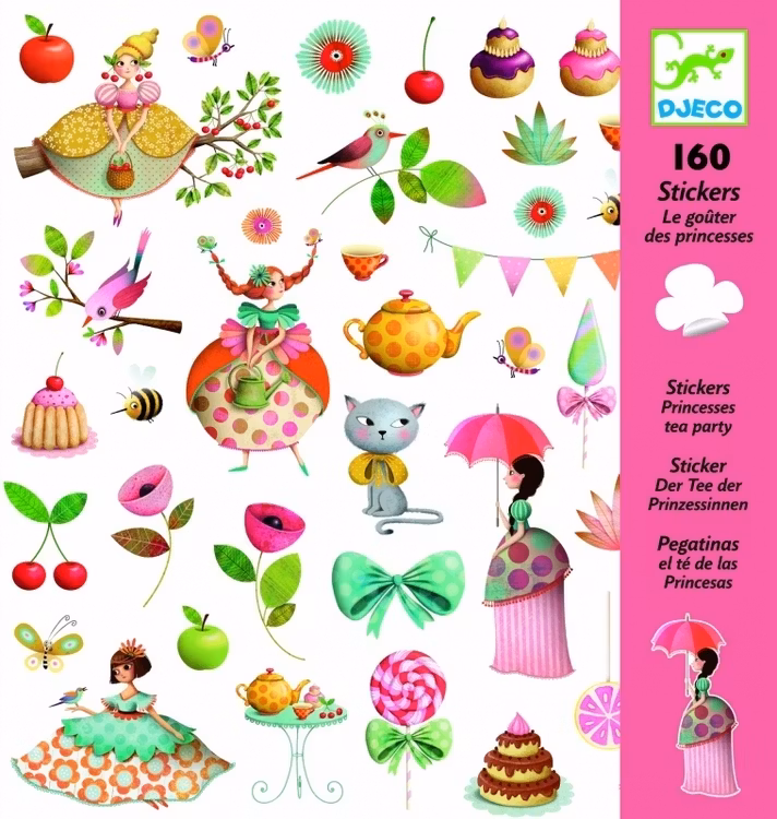 Klistermärken Prinsessor och teparty från Djeco