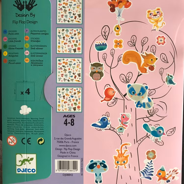 Klistermärken - Små djur från Djeco
