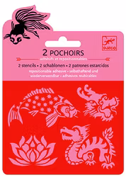 Stencil/Schablon - Asien från Djeco (Fraktfritt)