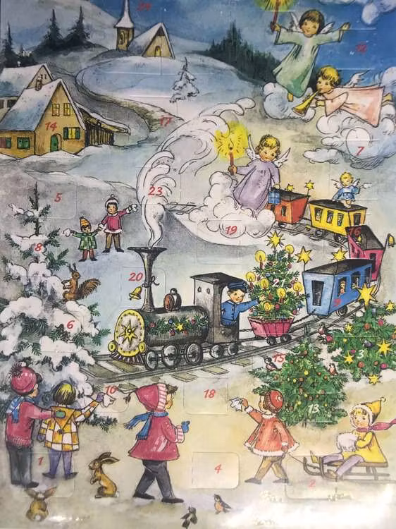 Små Adventskalendrar Julkortstorlek - Massor att välja bland (Fraktfritt)