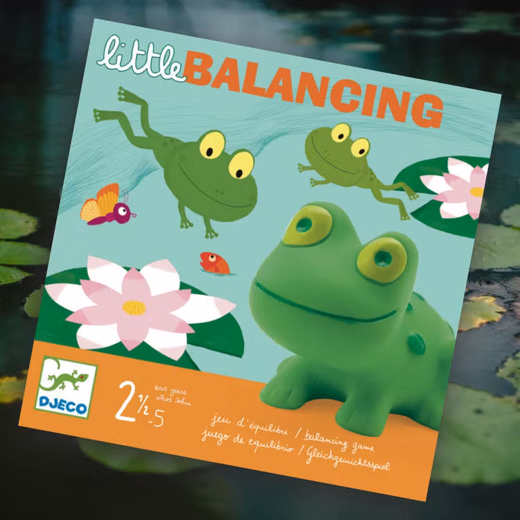 Spel för de minsta (Balancing) med grodor från Djeco