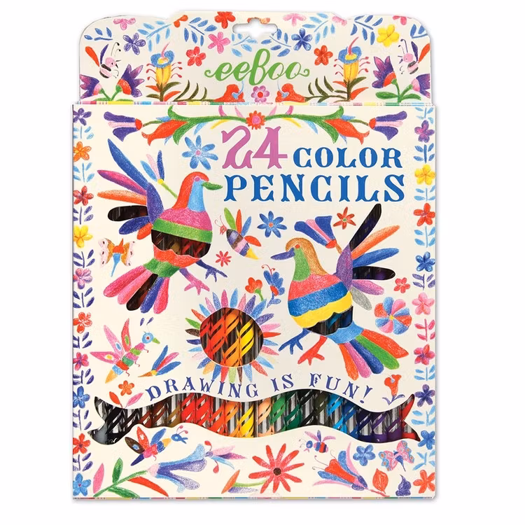 Vackra pennor, 24 stycken (fåglar) från EeBoo