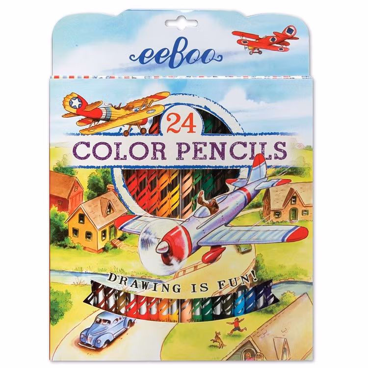 Vackra pennor, 24 stycken (flygplan) från EeBoo