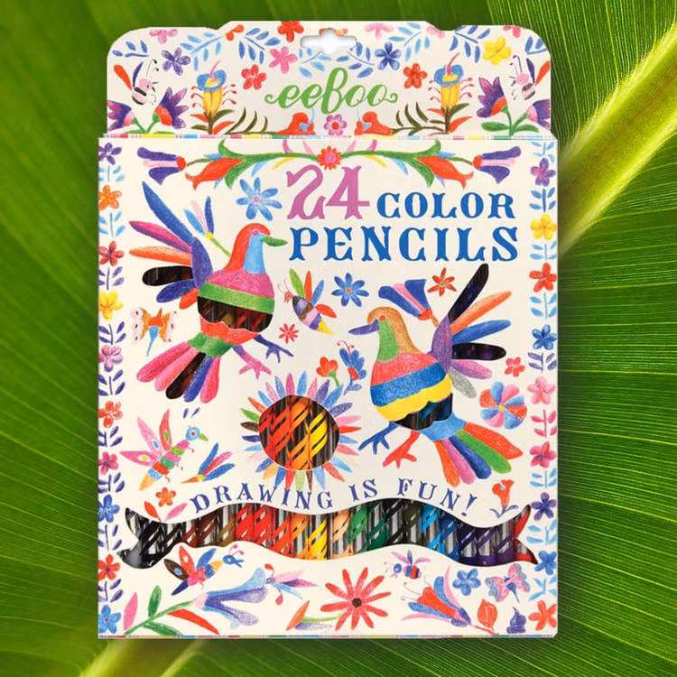 Vackra pennor, 24 stycken (fåglar) från EeBoo