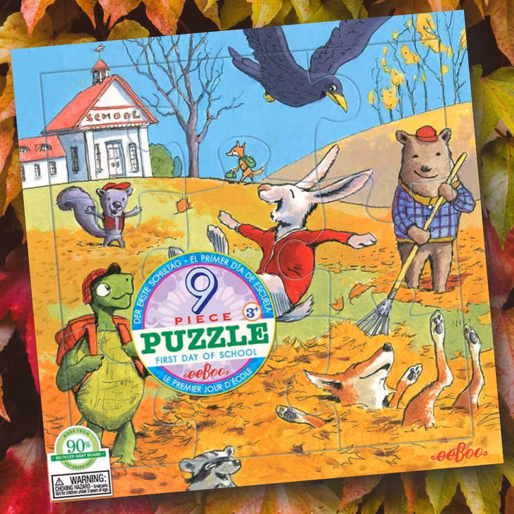 Härligt pussel - Första dagen i skolan! (9 bitar) från EeBoo