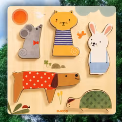 Pussel för de minsta - Djur med mysiga färger