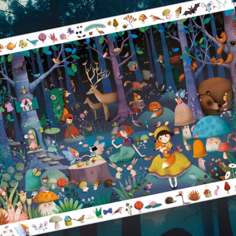 Observationspussel - Den förtrollade skogen (100 bitar) från Djeco