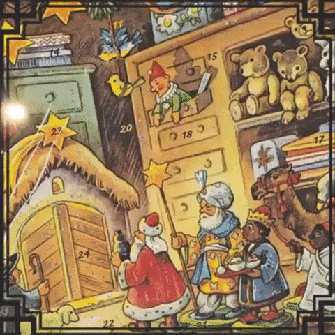 A4 Adventskalendrar - (Fraktfritt) Blandade motiv med glitter - Många olika att välja bland