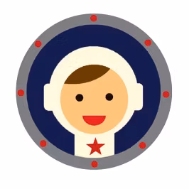 Speldosa med förvaring i form av en astronaut