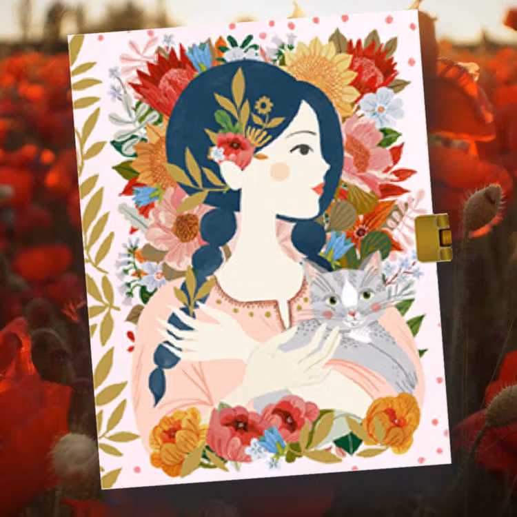 Dagbok med penna med osynlig skrift (Oana)