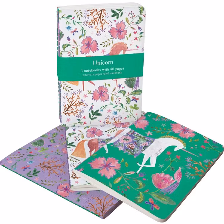 Anteckningsböcker med enhörningar - Over the Rainbow
