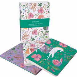 Anteckningsböcker (3 st olika) med enhörningar - Over the Rainbow