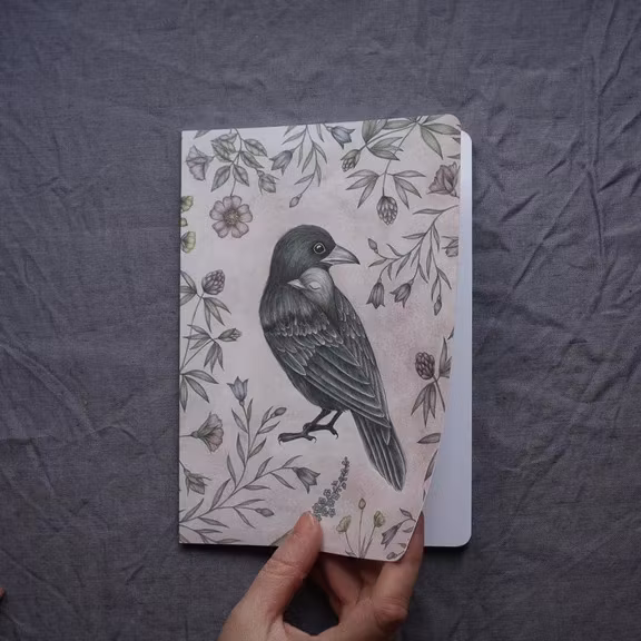 Anteckningsbok - Kråkor från Kajsa Wallin