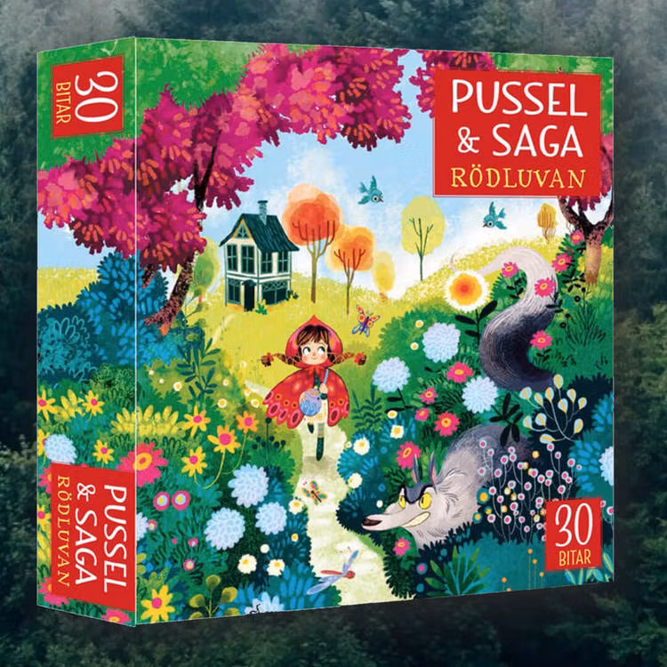 Rödluvan - Pussel (30 bitar) & Saga