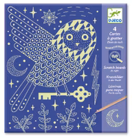 Kladdfritt pyssel - Skrapa fram bilden (självlysande bilder)