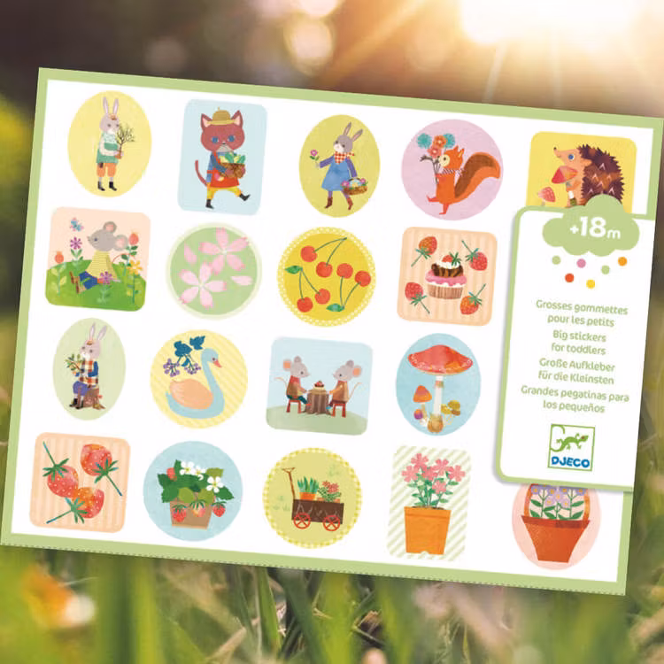 Klistermärken för de minsta - Trädgården