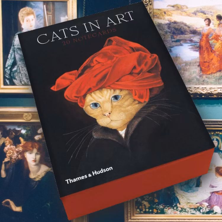 En box med kort och kuvert - Katter inom konsten