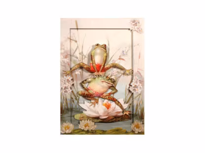 Vackert kort med kuvert - Grodhopp med dopp (Fraktfritt)