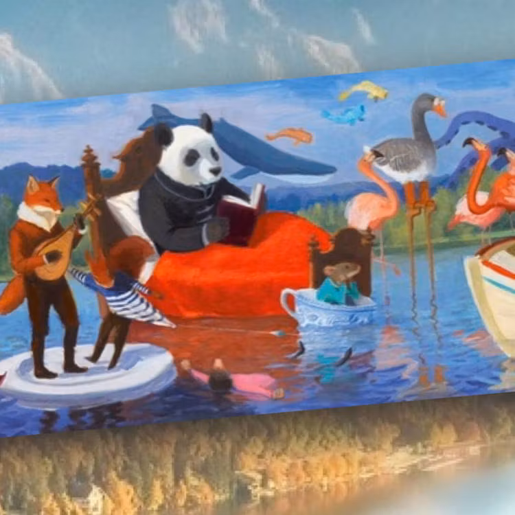 Pussel - Sommar vid sjön (350 bitar) från Djeco