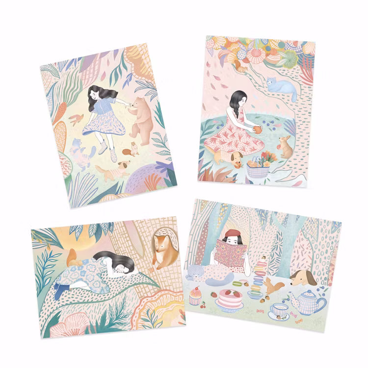 Kladdfritt pyssel - Skrapa fram sommarbilder från Djeco