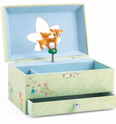 Speldosa & smyckeskrin -Dansande rådjur