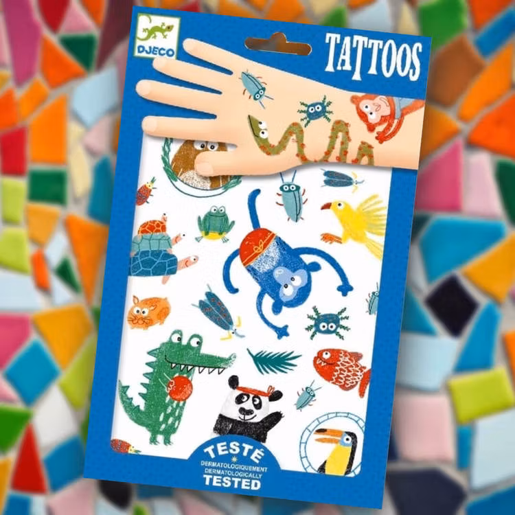 Tatueringar - Finurliga djur från Djeco