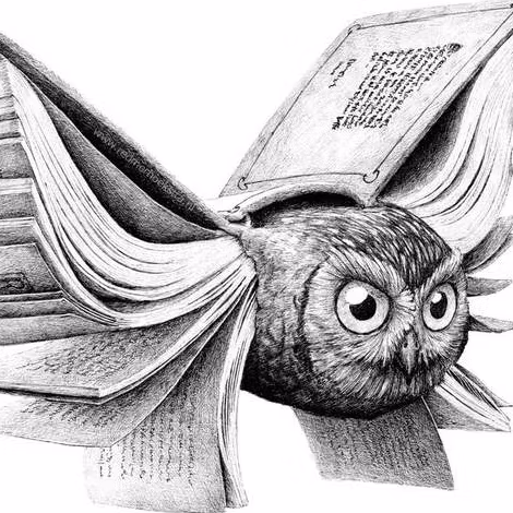 Enkelt konstkort - BokUgglan (Fraktfritt)