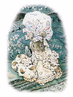 Litet kort med kuvert - En fin musdam (Fraktfritt)