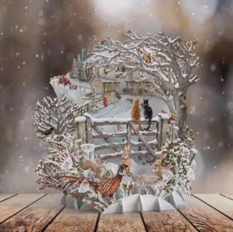 Magiskt vinterkort - Vinterlandskap (Fraktfritt)