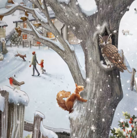 Magiskt vinterkort - Vinterlandskap (Fraktfritt)